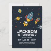 Invitation Anniversaire de enfant de la galaxie spatiale de l (Devant)