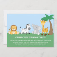 Invitation Anniversaire de enfant de la Jungle Fun