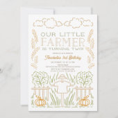 Invitation Anniversaire de enfant de la moisson des petits ag (Devant)