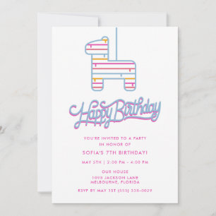 Invitation Anniversaire de enfant de la Piñata Party