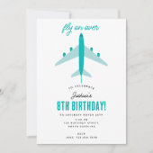 Invitation Anniversaire de enfant de l'avion volez sur (Devant)