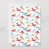 Invitation Anniversaire de enfant de l'avion volez sur (Dos)