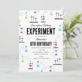 Invitation Anniversaire de enfant de l'expérience en chimie (Debout devant)