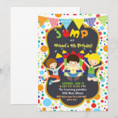 Invitation Anniversaire de enfant de l'invitation rebondissan (Devant / Derrière)