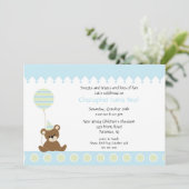 Invitation Anniversaire de enfant de l'ours doux e (Debout devant)