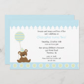 Invitation Anniversaire de enfant de l'ours doux e (Devant / Derrière)