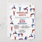 Invitation Anniversaire de enfant de lutte libre Greco Roman (Devant)