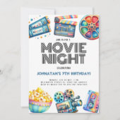 Invitation Anniversaire de enfant de nuit Retro (Devant)