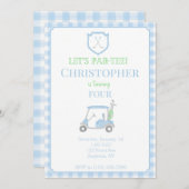 Invitation Anniversaire de enfant de Par-Tee (Devant / Derrière)