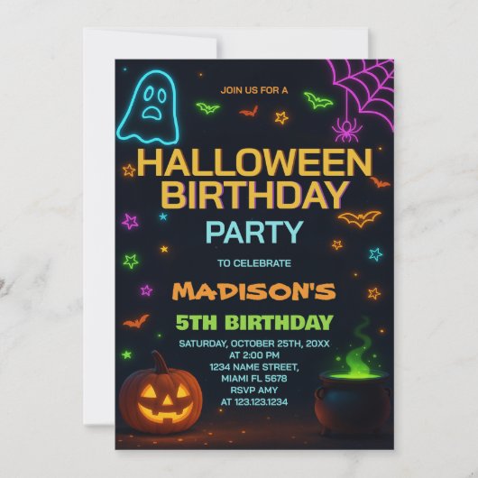 Invitation Anniversaire de enfant de patchs citrou (Devant)