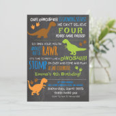 Invitation Anniversaire de enfant de petit dinosau (Debout devant)