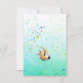 Invitation Anniversaire de enfant de poissons trop (Dos)