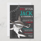 Invitation Anniversaire de enfant de requin martea (Devant)
