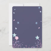 Invitation Anniversaire de enfant de sirène d'aquarelle rose  (Dos)