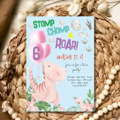 Invitation anniversaire de enfant de Stomp chomp e