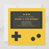 Invitation Anniversaire de enfant de style de console de jeu (Devant)