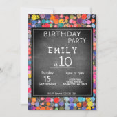 Invitation Anniversaire de enfant de tableau de bord de tracé (Devant)