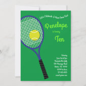 Invitation Anniversaire de enfant de tennis (Devant)