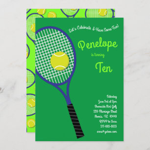 Invitation Anniversaire de enfant de tennis