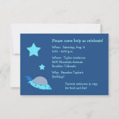 Invitation Anniversaire de enfant de vaisseau spatial (Dos)