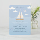 Invitation Anniversaire de enfant de voilier nauti (Debout devant)