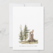 Invitation Anniversaire de enfant des animaux des bois "Faiso (Dos)