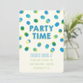 Invitation Anniversaire de enfant des points du pa (Debout devant)