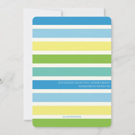 Invitation Anniversaire de enfant des points du pa (Dos)