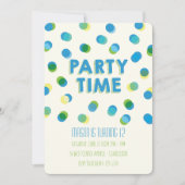 Invitation Anniversaire de enfant des points du pa (Devant)