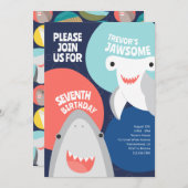 Invitation Anniversaire de enfant d'espèces de req (Devant / Derrière)