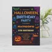 Invitation Anniversaire de enfant d'Halloween (Debout devant)