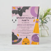 Invitation Anniversaire de enfant d'Halloween mou (Debout devant)