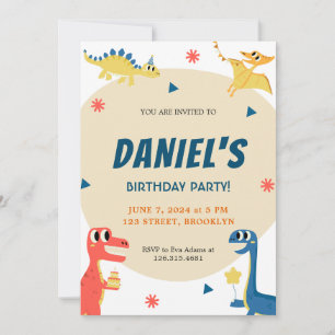 Invitation Anniversaire de enfant d'illustration colorée de d
