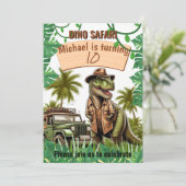 Invitation Anniversaire de enfant : Dino Safari, c (Debout devant)