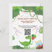 Invitation Anniversaire de enfant : Dino Safari, c (Dos)