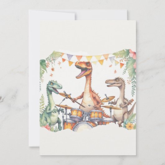Invitation Anniversaire de enfant Dinosaur (Dos)