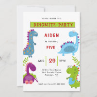 Anniversaire de enfant Dinosaures coloré