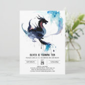 Invitation Anniversaire de enfant Dragon Wonderland (Debout devant)