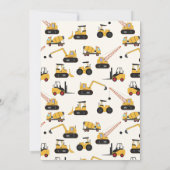 Invitation Anniversaire de enfant du camion de construction I (Dos)