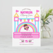 Invitation Anniversaire de enfant du parti Trampoline Bounce (Debout devant)