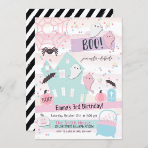Invitation Anniversaire de enfant du Pastel Hallow