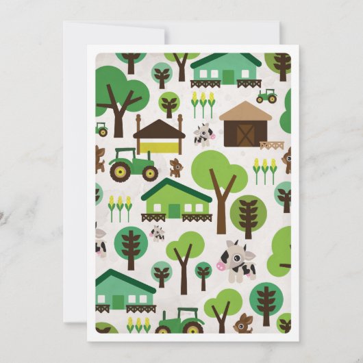 Invitation anniversaire de enfant du tracteur pour (Devant)