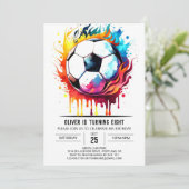 Invitation Anniversaire de enfant en ligne Pastel Goal (Debout devant)