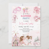 Invitation Anniversaire de enfant en pyjama couché (Devant)