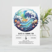Invitation Anniversaire de enfant Enchanted Boho Waves (Debout devant)