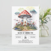 Invitation Anniversaire de enfant Enchanted Toadstool Adventu (Debout devant)
