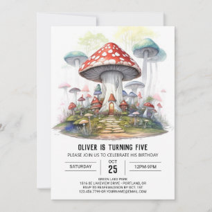 Invitation Anniversaire de enfant Enchanted Toadstool Adventu