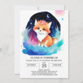 Invitation Anniversaire de enfant Fennec Fox Bash (Devant)
