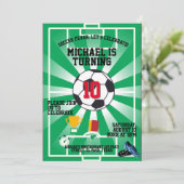 Invitation Anniversaire de enfant : fièvre du foot (Debout devant)