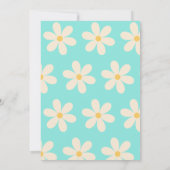 Invitation Anniversaire de enfant floral Retro Daisy (Dos)